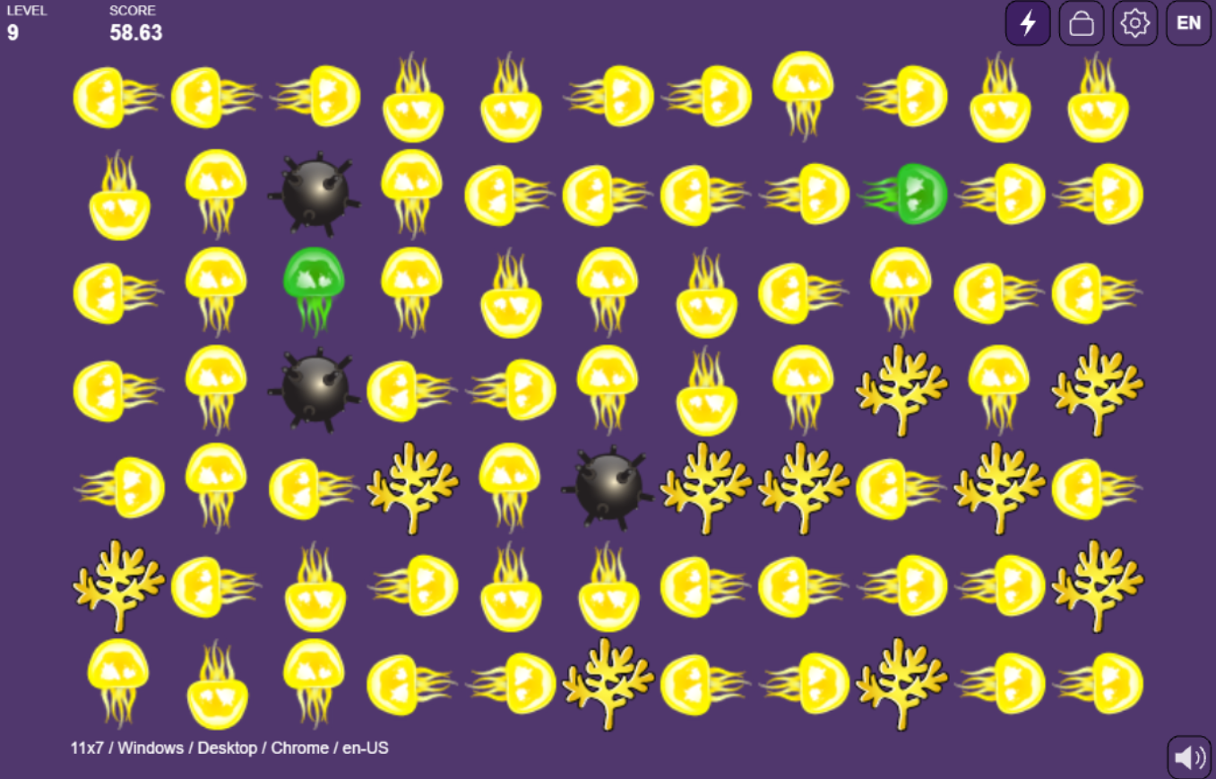 VectorPath game board - jellyfish
